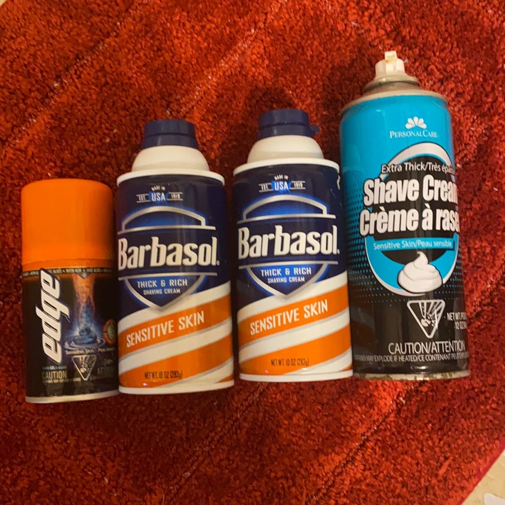 4 pack of Shaving cream